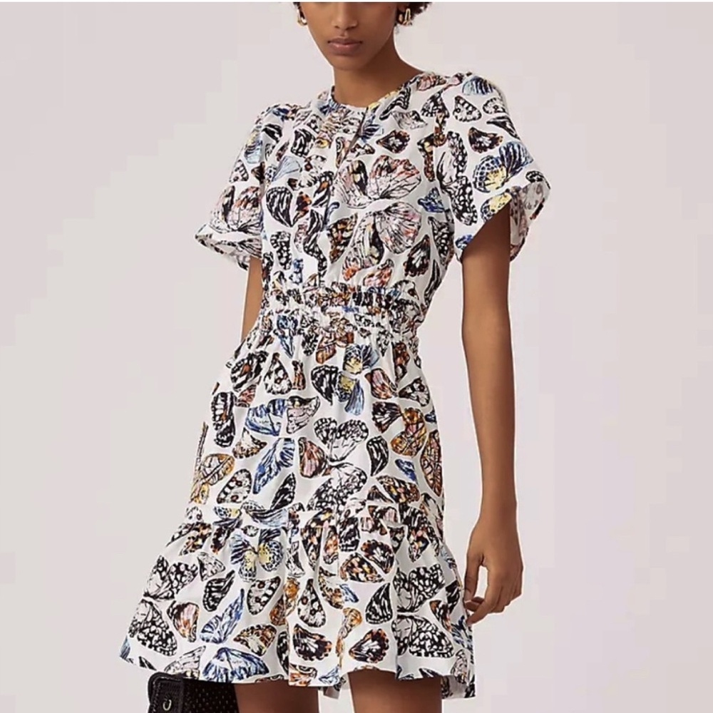 Anthropologie Somerset Butterfly Print Mini Dress - Multicolor